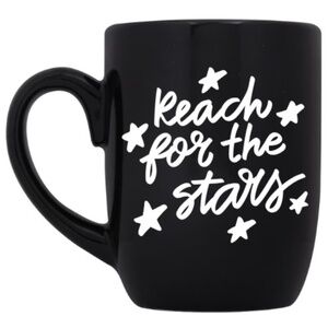 Reach For The Stars Black Coffee Cup Mug